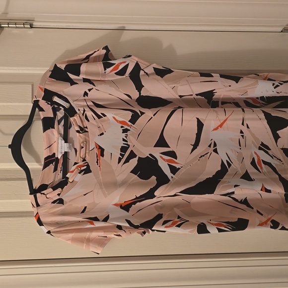 LIZ CLAIBORNE BRAND WOMEN'S SHORT SLEEVES PINK AND BLACK SUMMER TOP SIZE XL - Picture 5 of 16
